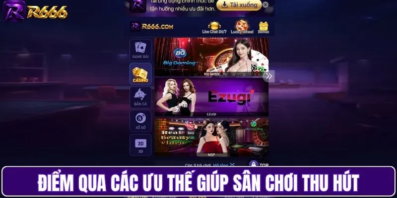 Điểm qua các ưu thế giúp sân chơi thu hút người chơi