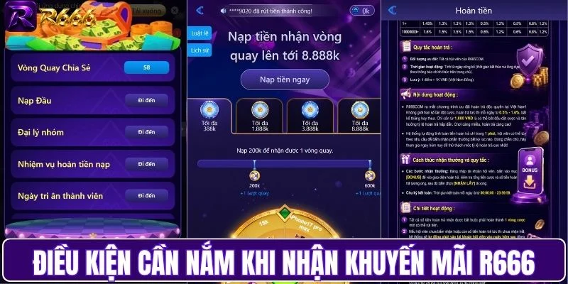 Điều kiện cần nắm khi nhận khuyến mãi R666