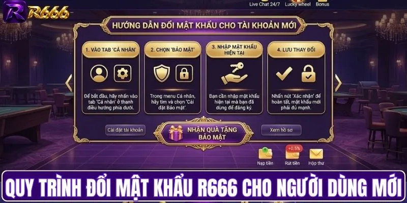 Quy trình đổi mật khẩu R666 cho người dùng mới